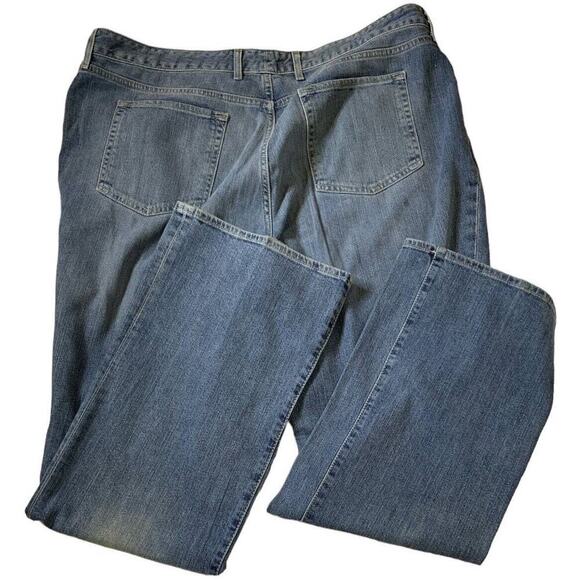 Vintage Eddie Bauer Jeans Womens Plus Size 18 Straight Bootcut Medium Wash Denim - Picture 4 of 11